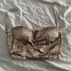 Holiday bustier top